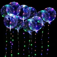 10packs LED Light Up Bobo Ballonnen Kleurrijke String Lichten Bubble Ballonnen Helium voor Christma Verjaardag Bruiloft Decoratie