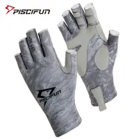 Piscifun UPF50 Sports Fishing Gloves تنفس الصيف المضاد للانزلاق الأصابع لركوب الدراجات في الهواء الطلق معالجة التجديف 220812