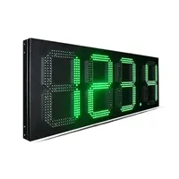 Outdoor rainproof iron box high brightness green 12 inch display 888.8 format remote control gas station digital sign led price plate