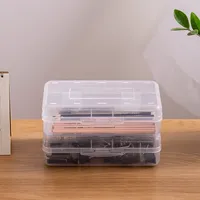 Large Capacity Pencil Case Box with Closure Pencils Holder Plastic Boxes for Organize Pencils Watercolor Pens