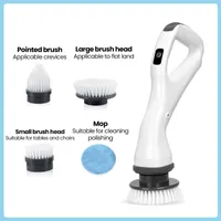 2022 Hot Deals3 In 1 Electric Cleaning Turbo Scrub Brush Wireless Bathroom Cleaning Brush Set Mini Handhled Window Wall Cleaner