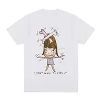 Yoshitomo nara Ich möchte nicht aufwachsen T -Shirt -Baumwollmänner T -Shirt Tee T -Shirt Womens 220621