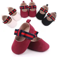 Chaussures pour bébés filles mignonnes Bow Bild Walkers Cotton Soft Sole Newborn Girls Princess Chaussures