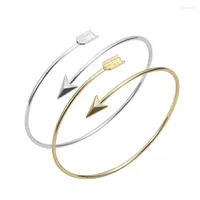 Bangle Yiustar manchet armbanden verstelbare ronde pijlarmband voor vrouwen eenvoudige meisjes armbanden sieraden groothandelBangle inte22