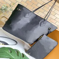 Designer luxe boodschappentas 2 stks / set dameshandtas met portemonnee hoogwaardige lederen mode nieuwe tassen dames handba299g