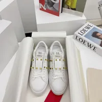 Designer open sneakers untitled sneaker top leather rivets loafers casual shoes mens womens unisex change sneaker white platform rivets size 35-44