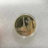 هدايا باريس جولة إيفل تحصيل مطلية بالذهب تذكارية عملة معدنية بناء جمع الفن تذكاري عملة COIN.CX