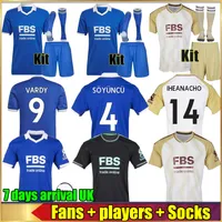 Fans Player 22 23 Soccer Jerseys Daka Maddison Tielemans Ndidi Ayoze Barnes Schmeichel Lookman 2022 2023 Men Kids Kit Football Shirt Camisetas de Futbol