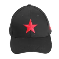 Moda tasarımcıları, yüksek kaliteli kırmızı beş sivri yıldız ulusal bayrak işlemeli beyzbol şapkası erkek ve kadın dış mekan gündelik zirve başlık güneş koruma şapkaları