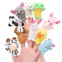 10pcs Finger Puppets Plush Doll Education Educational Hand Cartoon Animal Toys 220531