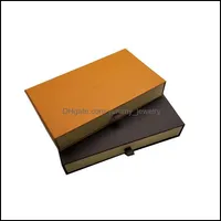 Marca Regalo Der Packaging Cajas para cartera larga Tarjeta de papel Coffee Orange Retail Packing Box Fashion Jewelry Accessories Drop Entrega 2021