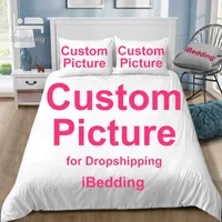Bedding Sets Custom Set Customized 3D Printed Duvet Cover With Pillowcase Twin Full Queen King Size POD Drop
