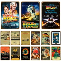 Movie Poster Back to the Future Metal Signs Vintage Decorative Wall Sticker Home Bar Art Plaque Flim Decor