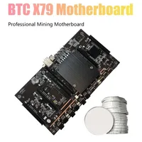 Placas -mãe H61 BTC Mining placa -mãe LGA 2011 DDR3 suporta 32g de suporte de 60 mm RTX3060 3080 Cartão gráfico para Minemotherboards