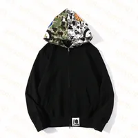 Shark mens hoodie designer hoodies camo hoodys oversized sweaters cotton zip cardigan Thick