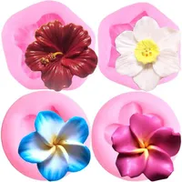 Cake Tools Plumeria Flower Silicone Molds Rose Flower Fondant Mould DIY Party Cakes Decorating Tool Clay Candy Chocolate Moulds