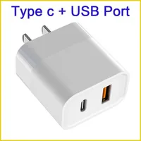 Ładowarki ścienne Typ C USB Dual Port 2.1A Wyjście dla iPhone 13 Pro Max 12 11 Adapter Power Poly Waking Opakowanie