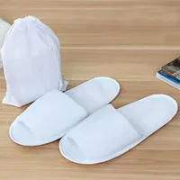 النسيج الجديد Slippers Men Women Hotel Travel Portable Poldable House Home Home Guest Indoor Slippers Size Size Deventory 100pcs Mk053