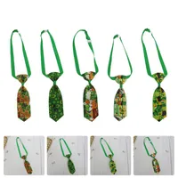 Bow ties 5pcs St. Patrick's Day Pet Holiday Dog Collarsbow regolabile