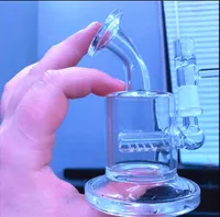 Petites tuyaux d'eau en verre fumer accessoire Bubbler en greffon grisant les bangs d'eau en verre épais avec joint de 10 mm