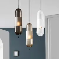 Северные стеклянные подвесные лампы люстра для спальни кровати минималистские креативные лампы дизайнерские лампы ресторан