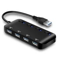 4-port USB 3 0 Data Hub Splitter USB C Hub med individ p￥ OFF LED Power272b