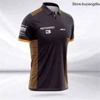2022 NEW F1 티셔츠 포뮬러 ONE 레이싱 짧은 슬리브 공식 브랜드 남성 통기성 폴로 셔츠 저지 사용자 정의 된 F1 자동차 팬 티셔츠 팀 RI0U