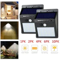 Alarm Systems Solar Led Light Outdoor Lamp PIR Motion Sensor Wall Lights Sconce Waterproof For Garden Street Lighting