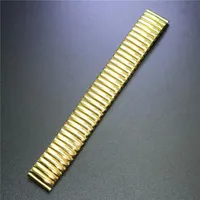Watch Bands Way Deng - Women Men Golden Stainless Steel Flexible Stretch Watchband Band Strap Bracelet Cuff Bangle 18mm 20 Mm Y095225d