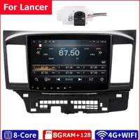2 Din Android 10 CAR DVD Multimedia Player för Mitsubishi Lancer Ex Evo Lancer 10 2007-2020 9 x 10,1 tum GPS Navi Radio