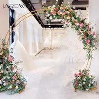 Decoratieve bloemen kransen bruiloft dubbele ring enkel paal boog ronde decoratie bloem stand thuis feest achtergrond shelfdecoratief