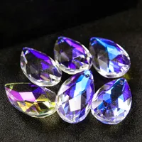 5PCS 37 mm AB Kolor anioła łzy kryształ pryzmat żyrandol kryształy część Suncatcher Rainbow wiszące domowe dekoracje oświetlenia akcesoria