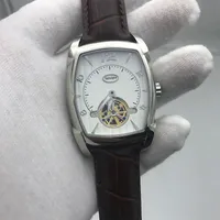 buena calidad de venta caliente hombre ka reloj blanco dial correa marrón 20 mm tamaño pa