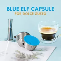 Kahve Filtreleri Doldurulabilir Paslanmaz Çelik Metal Kullanımlık Kapsül Silikon Kapak Kahve Makinesi Kahve Kaşıkla Klip