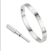 사랑 Bracelets Womens Mens Bangle Premium Edition 5 세대 No Diamond Titanium Screed Dridge Bracelet Gold Silver Rose Stud Bracelet