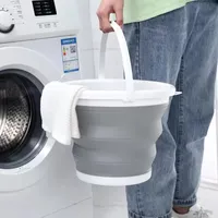 3-10L Folding Bucket Portable Silicon Car Wash Bucket Outdoor Fishing Travel Camp Home Storage Inventory grossist