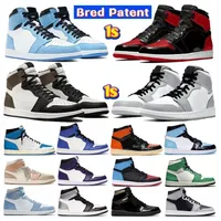 2022 Nuevo Jumpman 1 1S Fragment UNC High Basketball Shoes Mujeres Hyper Royal Chicago Dark Mocha Lucky Green Sneakers NC to Chi University Blue Outdoor Trainer 36-46