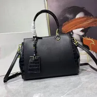 7A+ Top Quality Petit Grand Palais Cowhide Black Emboss Totes Designer Luxury Handbags Women Shoulder Crossbody Bag Lady Purses Clutchs Wallets 30cm