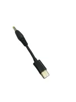 USB 3.1 النوع C إلى DC 4.0 1.7 مم/MF مستقيم/الكوع كابل تمديد الطاقة 20 سم أسود