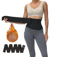 Traineur de taille pour les femmes enveloppe invisible Tummy Trimmor plus taille Black Adjustable Gym Workout 220811