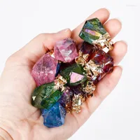 Pendanthalsband 1st Natural Crystal Colorful Pendent Quartz Necklace Cluster Stones Women Jewelrypendant Heal22