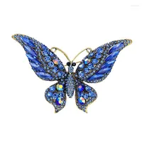 Broches broches gros papillon broche mode beauté femme alliage exquis luxe épingle d'insecte cadeau pour lady kirk22