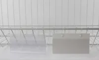 Zeichenkoffer Preisschild Abdeckung PVC Plastikpreisschild Etikett Display Halter durch Hängenschnalle am Maschen -Rack -Korbregal hängen