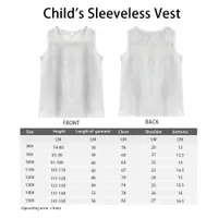 Blank Sublimation Print T-shirt para o colete sem mangas da criança 20 peças / lote