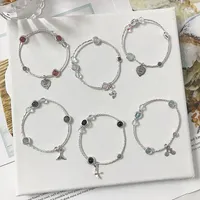 Chaîne de liaison 2022 Personnalité de mode de lune de lune fait à la main Doux de bracelet de bracelet coloré bracelets cadeau pour femmes bijoux dropshiping