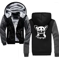 Erkek Hoodies Sweatshirtler Ücretsiz Teslimat Chihuahua Kesen Hayvan Erkek Sıcak Kalın Velvet Katı Sweatshirt Takip Erkek ve Ceket Loui22