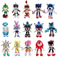 Sonic Anime Cartoon Plush Toy Tails Nake Hedgehog Kawaii Doll Creative Ornament Children's Gifts Holiday Gifts