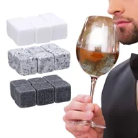 Whisky Stones Sirotage de glace glacier refroidisseur réutilisable Whisky Ice Stone Whisky Natural Rocks Bar Wine Cooler Party Mariage Cadeau