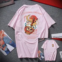 T-shirt maschile abbigliamento per la moda per maschi e femminile in cotone punk punk top estate harajuku oversize grotiche maniche corte