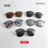 أعلى الأزياء نظارة شمسية النساء متعدد الألوان الزئبق نظارات الرجال ذكر الإناث طلاء الشمس 2448 مربع Oculos de sol feminin241q